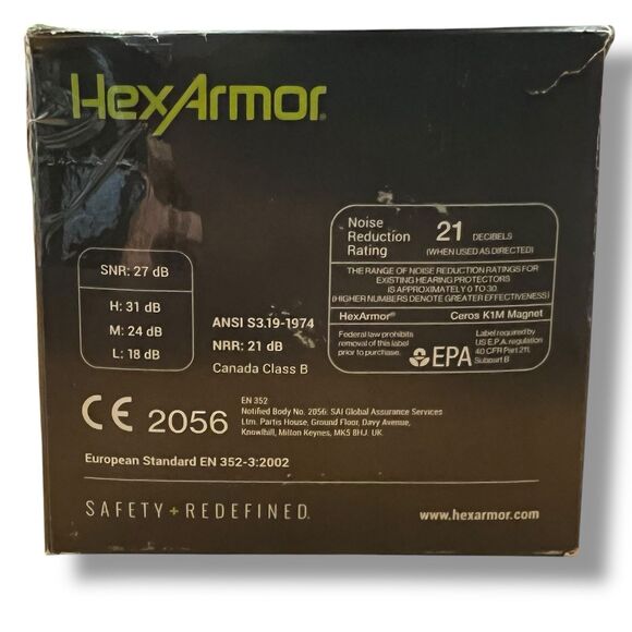 HexArmor 17-18001 K-Series Ceros K1M Magnetic Earmuff - Picture 5 of 11